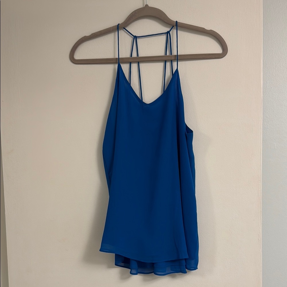 Chic Blue Spaghetti Strap Top